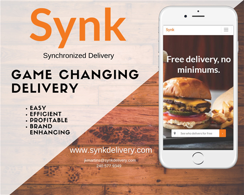 New Restaurant technology innovations like the Synk app helps restaurants deliver their own food efficiently